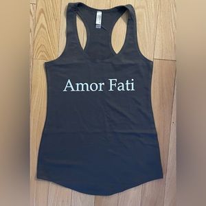 Black Tank “Amor Fati” (F) “Love of One’s fate” (Back) - various sizes